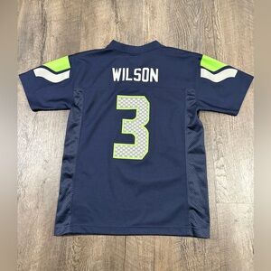Seattle Seahawks Russell Wilson #3 Youth Jersey Navy Blue NFL Football